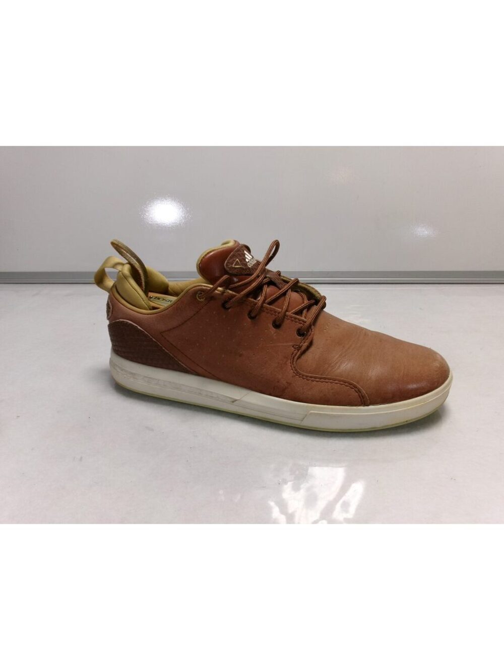 Adidas Men's Brown Leather Boost Spikeless Golf Shoes GY8523 Size 9